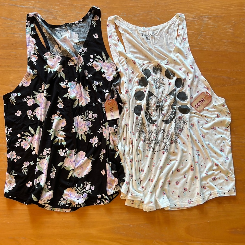 Mudd Brand Raceback Floral Print Shirts Size XL